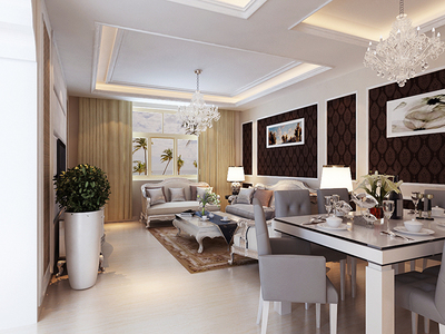 140平歐式豪華三居裝修效果案例 商水法院家屬院實(shí)景賞析